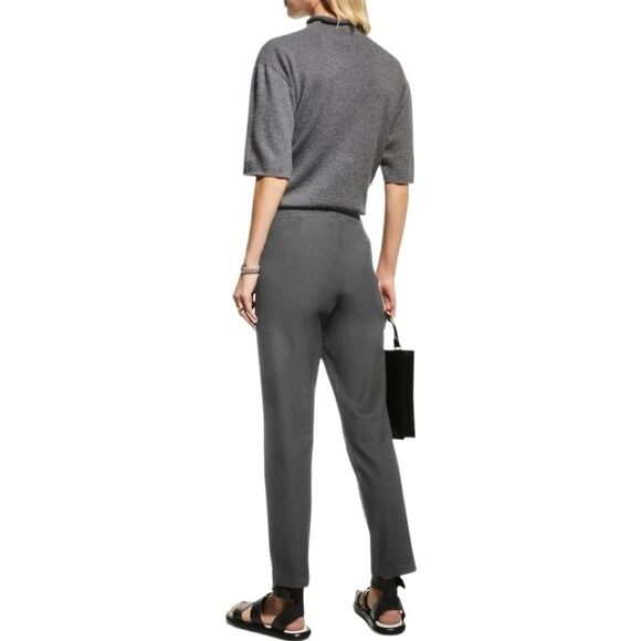 Eileen Fisher Washable Stretch Crepe Slim Ankle Pants Graphite Size Small - Picture 7 of 11